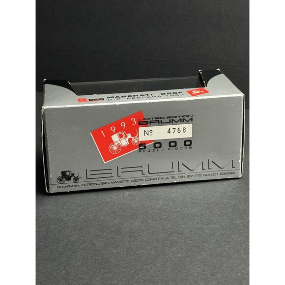 BRUMM MASERATI 250F G.P Pescara 1957 S 025. 1:43 F1. Limited Edition(1993) #4768 - Picture 5 of 6